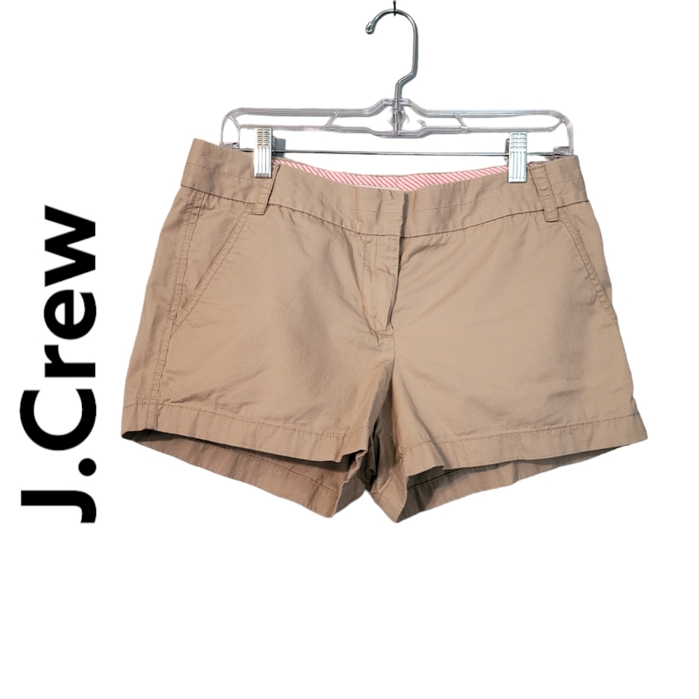 J.Crew Womens Khaki Shorts 100% Cotton  Size 6